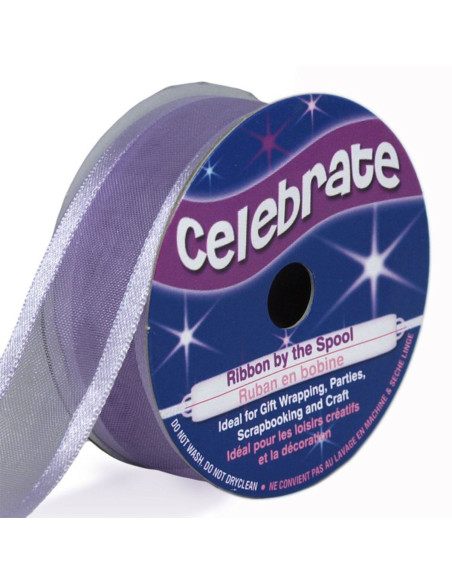 Organza lint Celebrate paars - 20 mm x 4 m