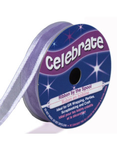 Organza lint Celebrate paars - 12 mm x 5 m