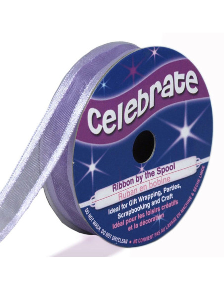 Organza lint Celebrate paars - 12 mm x 5 m