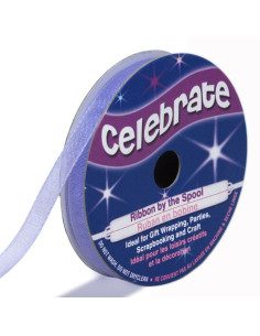 Organza lint Celebrate paars - 6 mm x 8 m