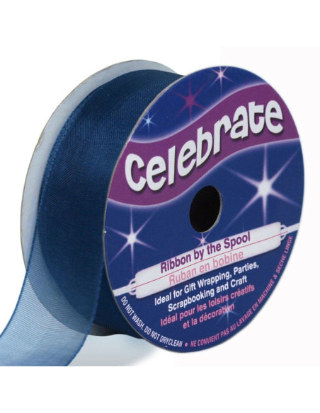 Organza lint Celebrate marineblauw - 20 mm x 5 m
