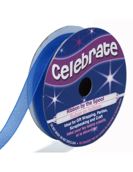 Organza lint Celebrate koningsblauw - 9 mm x 8 m