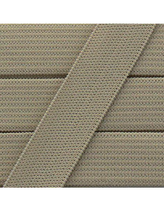 Zachte elastiek 15 mm - Donkerbeige
