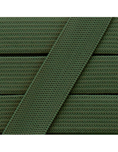 Zachte elastiek 15 mm - Kaki