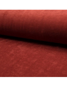 Nicky velours stof - Terracotta