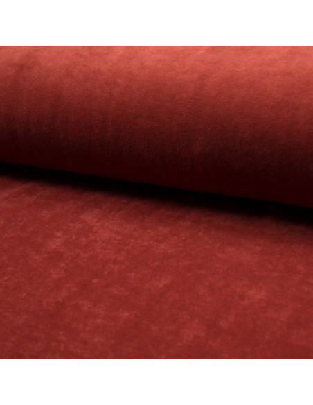 Nicky velours stof - Terracotta