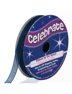 Organza lint Celebrate marineblauw - 6 mm x 8 m