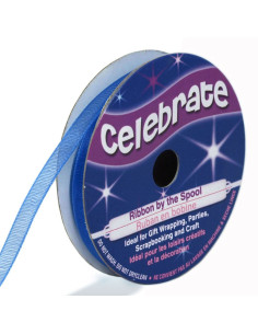 Organza lint Celebrate koningsblauw - 6 mm x 8 m