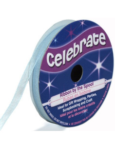 Organza lint Celebrate lichtblauw - 6 mm x 8 m