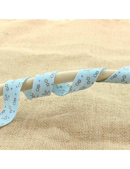 20 mm sterren biais - Blauw