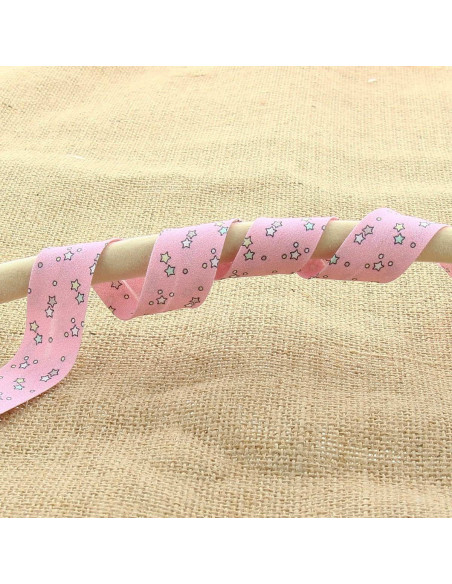 Sterren biais 20 mm - Roze