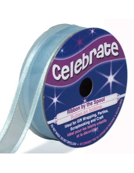 Organza lint Celebrate lichtblauw - 15 mm x 5 m