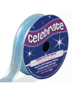 Organza lint Celebrate lichtblauw - 12 mm x 5 m