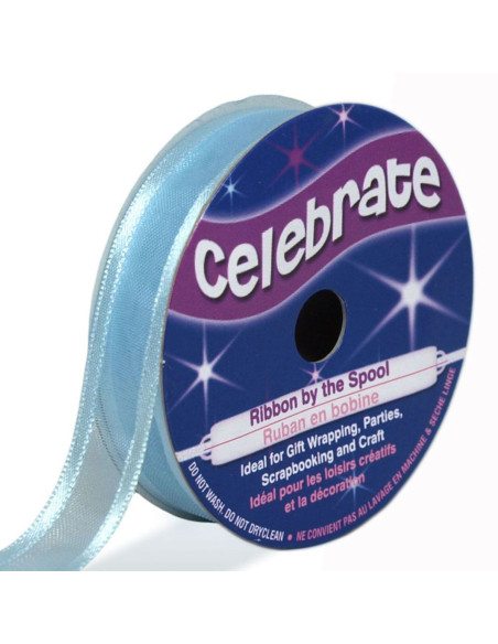 Organza lint Celebrate lichtblauw - 12 mm x 5 m