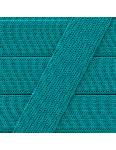Zachte elastiek 15 mm - Blauwgroen