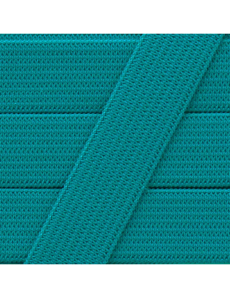 Zachte elastiek 15 mm - Blauwgroen