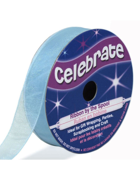 Organza lint Celebrate lichtblauw - 12 mm x 6 m