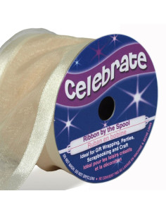 Organza lint Celebrate ivoor - 38 mm x 4 m