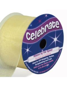 Organza lint Celebrate crème - 32 mm x 5 m