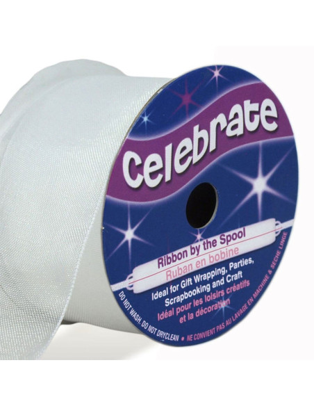 Witte organza lint Celebrate - 32 mm x 5 m