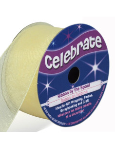 Organza lint Celebrate crème - 25 mm x 5 m