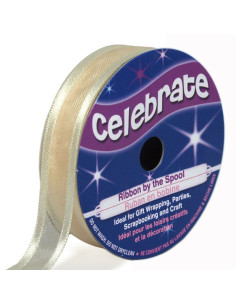 Organza lint Celebrate crème - 12 mm x 5 m