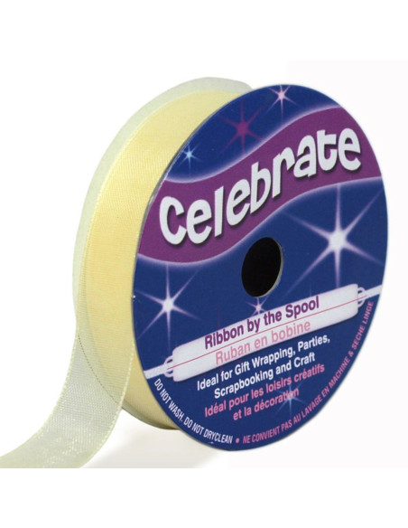 Organza lint Celebrate crème - 12 mm x 6 m