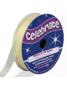 Organza lint Celebrate ivoor - 9 mm x 8 m