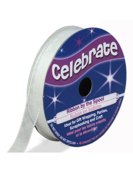Organza lint Celebrate wit - 9 mm x 8 m