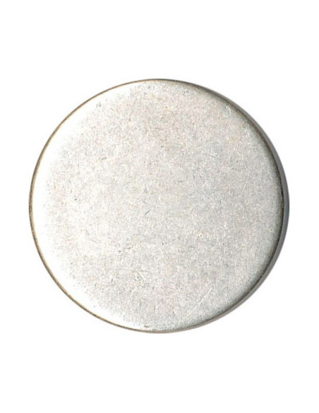 Platte knop met staart - Verouderd zilver
