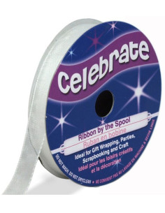 Organza lint Celebrate wit - 6 mm x 8 m