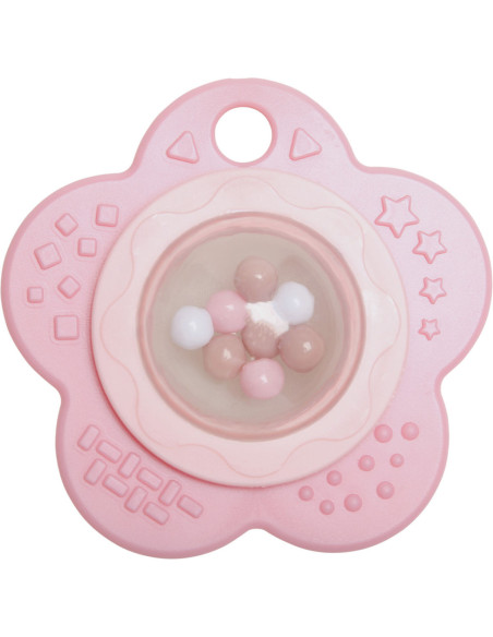 Bijtring rammelaar baby - Roze
