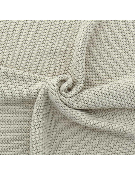 Gebreide jersey reliëfstof - Lichtbeige
