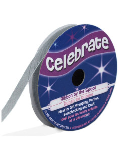 Organza lint Celebrate zilver - 6 mm x 8 m