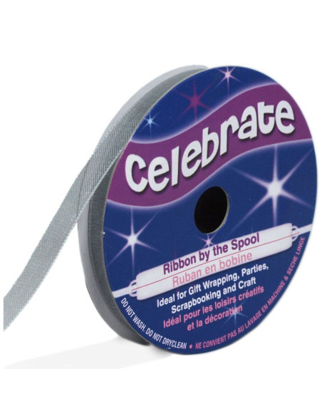 Organza lint Celebrate zilver - 6 mm x 8 m