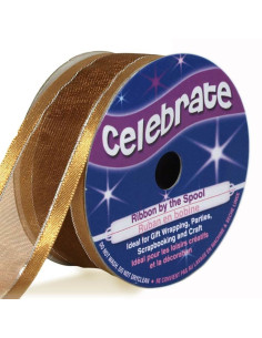 Organza lint Celebrate goud - 20 mm x 4 m