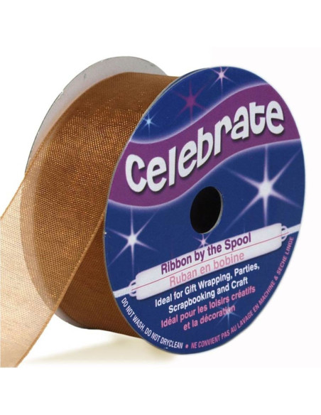 Organza lint Celebrate koper - 20 mm x 5 m