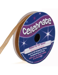 Organza lint Celebrate goud - 6 mm x 8 m
