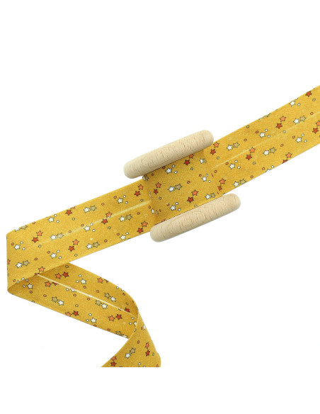 Sterrenpatroon 30 mm - Mosterdkleurig
