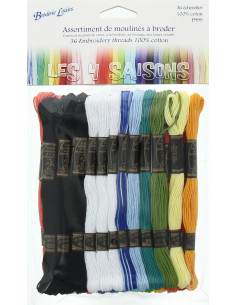 Assortiment van 36 borduurgarens