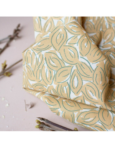 Katoenen mousseline stof Petal Mustard - Atelier Brunette