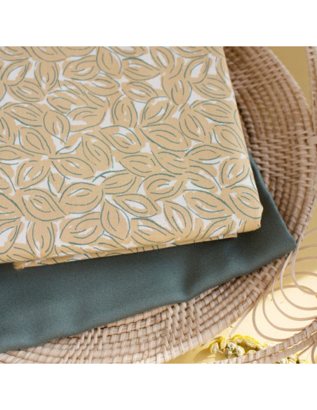 Katoenen mousseline stof Petal Mustard - Atelier Brunette
