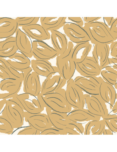 Katoenen mousseline stof Petal Mustard - Atelier Brunette