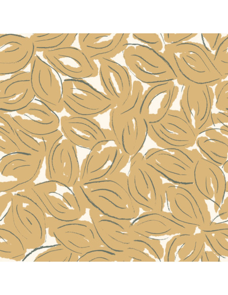 Katoenen mousseline stof Petal Mustard - Atelier Brunette