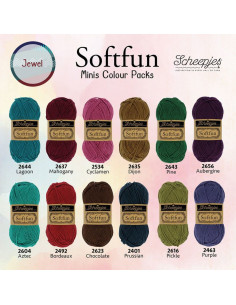 Doosje met 12 mini bolletjes Scheepjes Soft Fun - Jewel 2