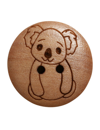 Set van 8 houten knopen 17 mm - Koala