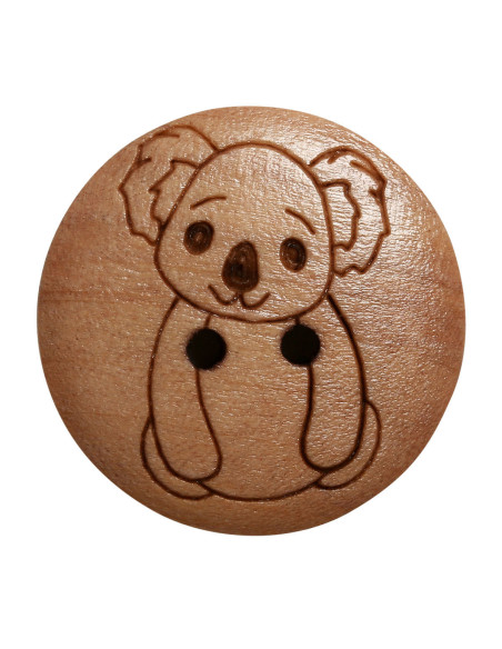 Set van 8 houten knopen 17 mm - Koala