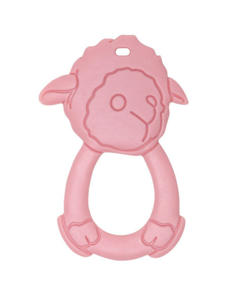 Bijtring voor baby's - Roze schaap
