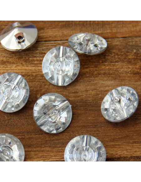 Set van 8 cocktailstaartknopen 18 mm - Zilver