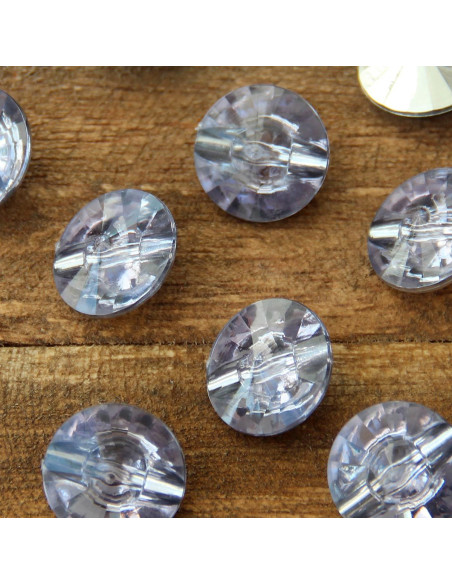Set van 8 cocktailknopen met staart 18 mm - Grijs